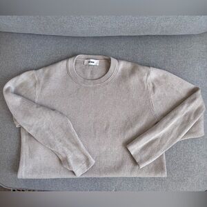 Buck Mason Sweater Cotton Linen Blend Crewneck Natural Mens Large (runs small)